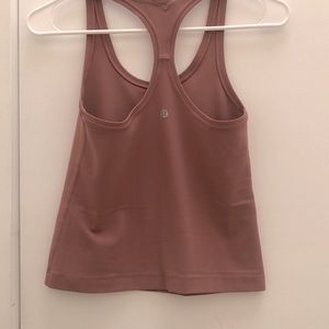 LULULEMON cropped racerback tank top, size 4, color "spiced chai"